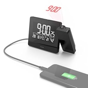 Hama Projektionswecker mit USB-Anschluss Schwarz
