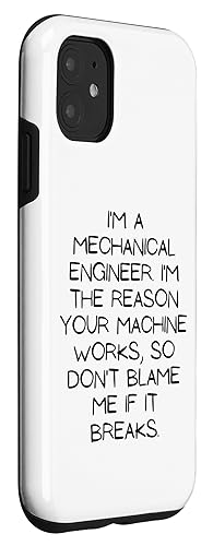 Image of iPhone 11 Motivational Saying Mechanical Engineer Learning School Gag Case