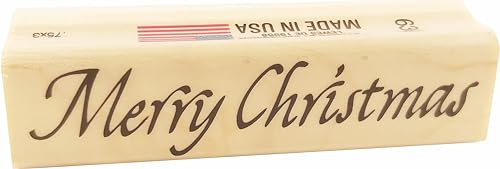 Stamps by Impression Merry Christmas Rubber Stamp - ST 0630-3 inch Block