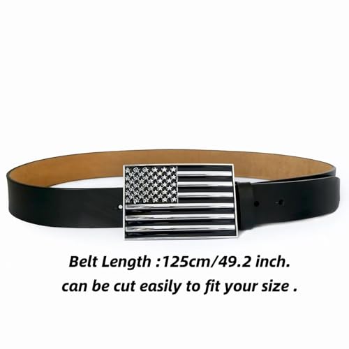 American Flag Square Belt Buckle, Waist Band, Jeans Decorative Leather Belt3