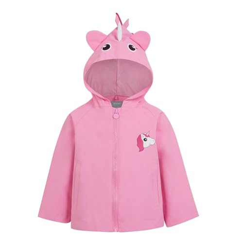 Childrens/Kids Luna The Unicorn Waterproof Jacket (24-36 Months) (Sweet Pink)