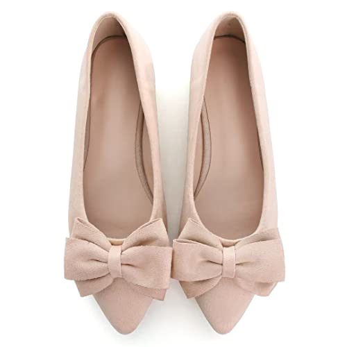 Stunner Women's Dress Flats Fashion Pointed Toe Bowknot Flat Shoes Soft Comfortable Cute Slip On Party Office Flats2