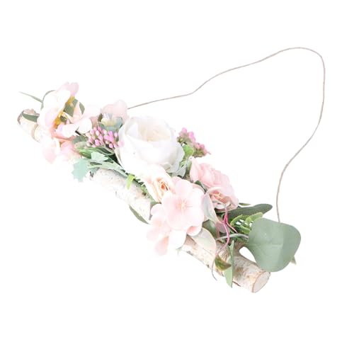 OHPHCALL 北欧風ドライブランチ壁掛け花飾り 頭牡丹入りレトロウォールオーナメント 寝室用壁装飾 簡単設置で耐久性インテリア