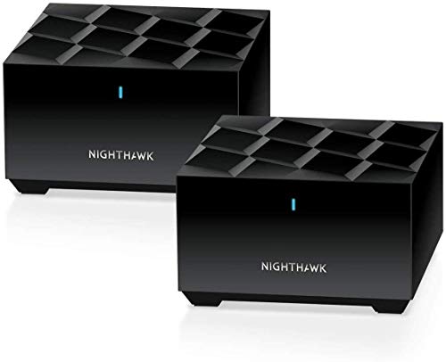 Image of Netgear Nighthawk Whole Home Mesh WiFi 6 System (MK62) - AX1800 Router with 1 Satellite Extender, Coverage up to 3,000 sq. ft. and 25+ Devices, MK62 (12 gigabits per Second, Dual Band)