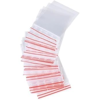 Pakico | 100 bolsas de plástico con cremallera de 5 x 7 cm | bolsas con cremallera | embalaje de equipaje de ropa | bolsas con cierre a presión | bolsas de plástico resellables | bolsas de embalaje