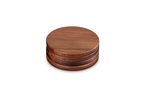 Image of Le Creuset Petite Magnetic Wooden Trivet, 5.5 inch, 4 pc. | Gourmand Collection