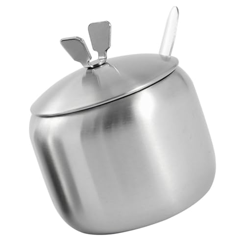 Unomor Airtight Spice Jars Rack Salt Bowl Lid Sugar and Salt Container Set Condiment Jars