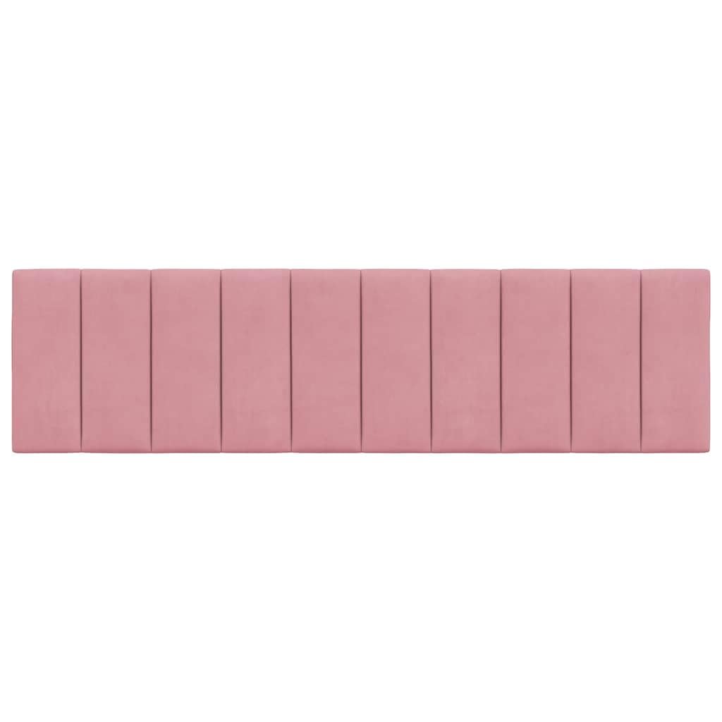 vidaXL Cabecero de Cama Acolchado Hanko, Cabezal Tapizado de Cojín Almohada, Cabecera Colgante, Mueble para Dormitorio, Terciopelo Rosa 180 cm