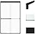 Transolid FBPT487608F-T-MB Frederick 45.75-47 in. W x 76 in. H Semi-Frameless Bypass Shower Door in Matte Black with Frosted Glass