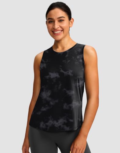 Image of Women's Workout Tops Racerback Athletic Tank Tops Sleeveless Loose Fit Yoga Running Gym Shirts for Women