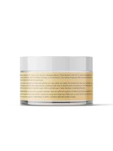 Image of Amitie Le Beauty Vitamin C Night Cream, 50g, Brightening and Anti-Aging with Niacinamide and Retinol