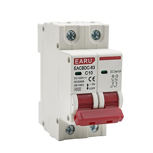 DC 1000V �\�[���[�~�j�T�[�L�b�g�u���[�J�[ �ߕ��וی�X�C�b�` 6A/10A/16A/20A/25A/32A/40A/50A/63A 2P DC1000V ���z�����d MCB PV(6A)