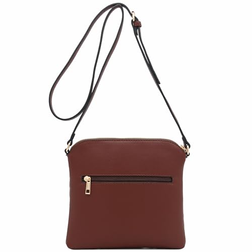 Image of FashionPuzzle Chevron Quilted Medium Crossbody Bag with Tassel Accent