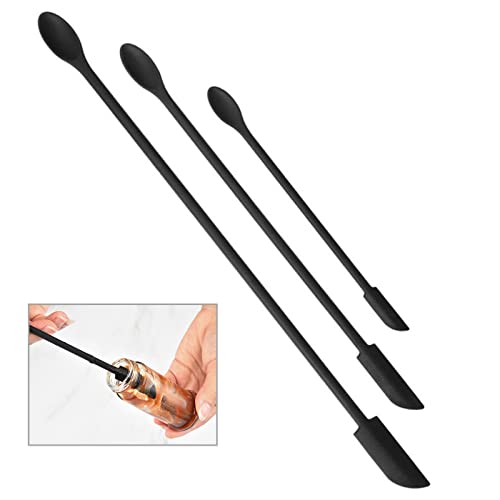 3Größen Mini Spatel Teigschaber Schmal Flexibel Klein Silikon Teigspachtel Set Teiliges Kleines Gummispatel Mini Makeup Spatel Teigschaber Spachtel für Küche für Schönheit und Küche Wiederverwendbar Cover