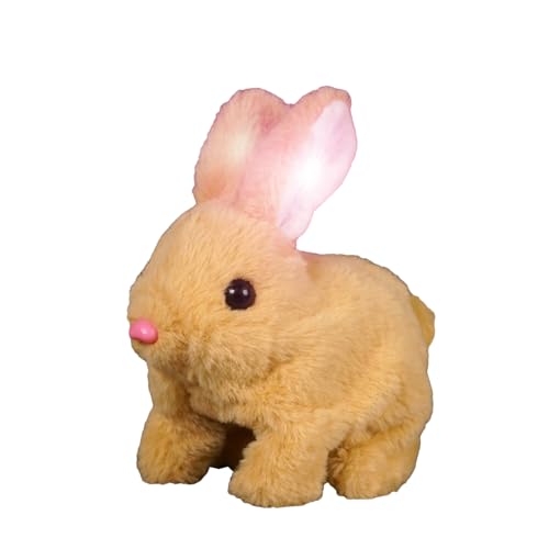 Genérico Bunny Toys - Figuras interactivas de peluche | Juguete de conejo rebotando, Animales de peluche realistas, para, Animal robótico saltando, saltando nariz, orejas moviéndose