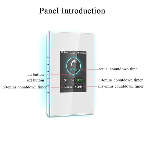 Lanbon L8-HB 4400W/20A Water Heater Smart Switch, Preset Any/30/60 Mins Boiler Timer thumb #1
