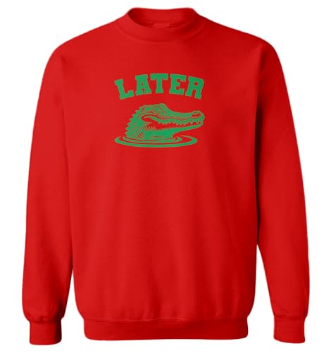 Haase Unlimited Later Alligator - Funny Joke Pun Toddler Fleece Crewneck Sweater