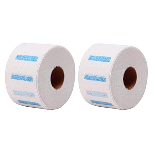 2Rolls Disposable Neck Paper Neck Strips Hairdressing Stretchy Wrap Strip Hair Cutting Supplies for Salon Barber Shop