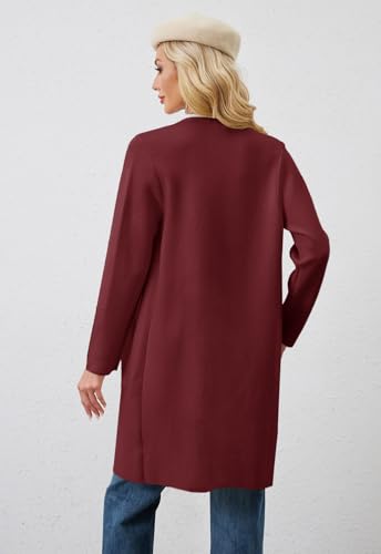 Alaster Queen Women's Open Front Fall Cardigan Long Sweater Knit Winter Coatigan Jacket Cardigan Coats with Pockets4