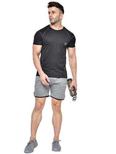 Image of CHKOKKO Men Shorts for Gym Sports or Running | Dry-Fit Fabric Single Layered Active Summer Workout Wear Knee Length Regular Fit | Elastic Waist with Front and Back Pockets