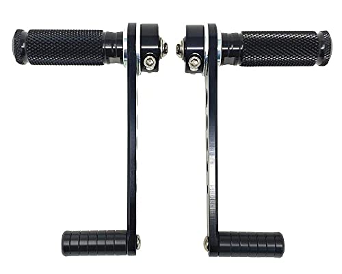 Coppia di pedane per moto, in lega di alluminio