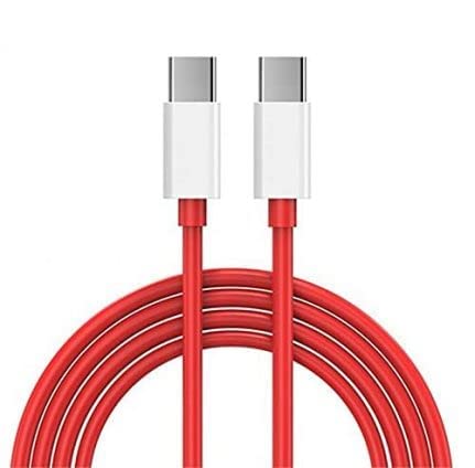 Image of Original Fast USB C to Type C Data Sync Fast Charging Charger Cable for One Plus 12,12r,11,11r,10r,10t,10,10 pro,9 Pro,8,8T,7t,7t Pro,6,Nord,4,3,2,2t,Ce2 Lite,Ce3 lite, Red