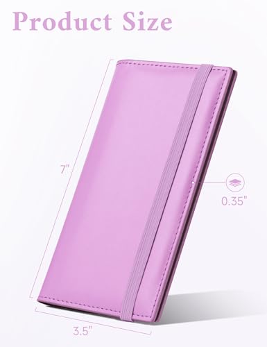 Image of Zreal Checkbook Cover for Women, Premium Vegan Leather Checkbook Holder for Top & Side Tear Duplicate Checks with RFID Blocking (Lilac Purple)