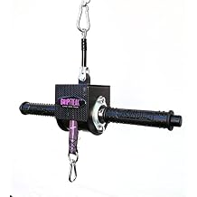 Suspended Slip Grip Wrist Roller - Grip Trainer - Forearm Gripper with dumbbell hook - Forearm Workout Tool - Best Grip Strengthener ever!