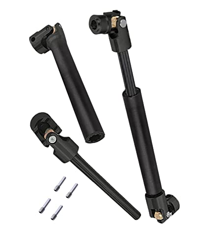 RC Drive Shaft Universal Upgrades for 1/10 SCX10 II Red cat D90 Gen7/Pro RC 4WD GEN8 SCX10 2, Rcarmumb 2pcs RC Crawler Driveshaft,Harden Steel #45 Part Hop-Ups (116-170MM, 2-Pack) Black
