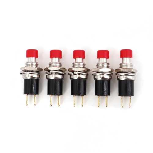 Interruptor PB05A pulsador de enganche con bloqueo SPST negro 5 u. 2