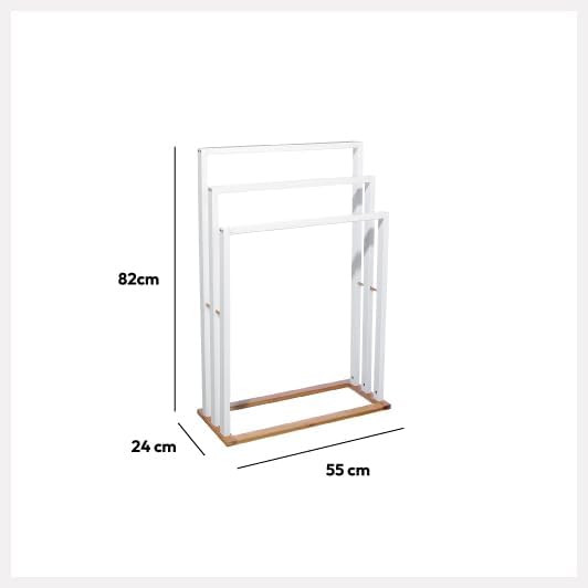 Diagram showing dimensions of the towel rack