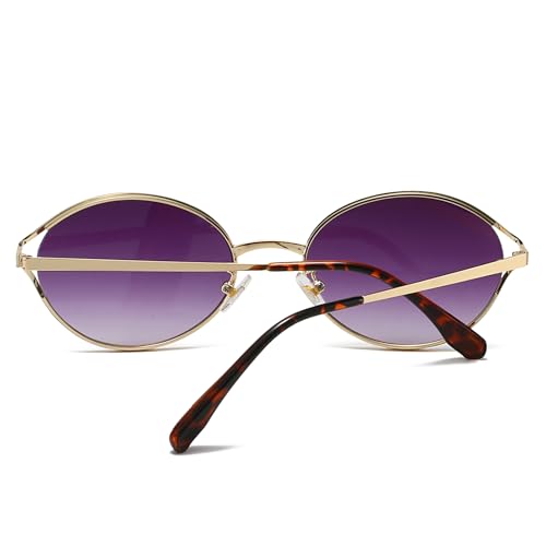 OSAGAMA Trendy Retro Oval Sunglasses Womens Vintage 90s Round Sun Glasses Sunnies UV Protection3