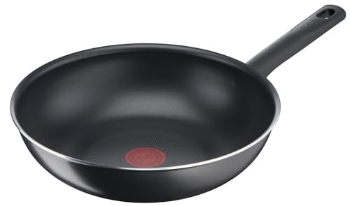 Tefal Day by Day On Wokpfanne 28 cm, Antihaftbeschichtung, Thermo-Signal bei idealer Brattemperatur,...