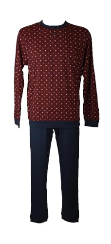 Pyjama d'été homme coton léger Ragno contre la chaleur nocturne avec col henley