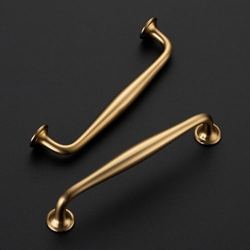Image of Ravinte 10 Pack 5 Inch Champagne Bronze Kitchen Cabinet Handles Solid Zinc Alloy Cabinet Pulls Cupboard & Drawer Handles