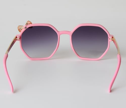 EYEGLASSTOR Girls Sunglasses for Kids, Bow Ribbon Sunglasses, UV Protection, Cute Stylish Shades for Little Girls, Lightweight Frame, Secure Fit, Pink Grey by EYEGLASSTOR - Used condition - Image 7