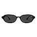 SOJOS Retro Rectangle Polarized Sunglasses for Women Men Trendy Hexagon Narrow Chic Y2K Sunnies SJ2629, Black Frame/Grey Lens