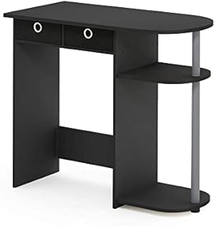 Furinno Go Green Home Laptop Notebook Computer Desk, Study Desk, Writing Desk, Black/Grey/Black