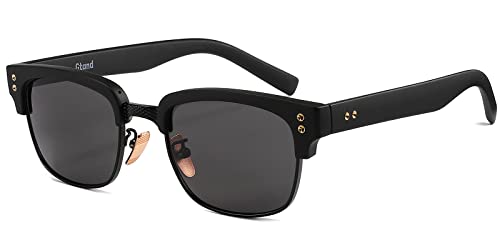 Image of Gtand Vintage Retro Rectangle TR90 Frame Sunglasses For Men Women Fashion Semi-Rimless Metal Sun Glasses Eyewear