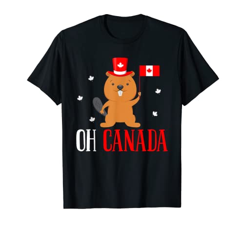 Happy Canada Day Funny Canadian Groundhog Flag Camiseta