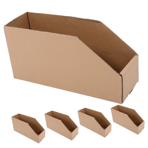 TOPPERFUN 5pezzi Scatole Di Cartone Ondulato Vuote Per Imballaggio Contenitori Di Smistamento Piccoli Per Organizzazione e Stoccaggio Robuste e Facili Da Usare
