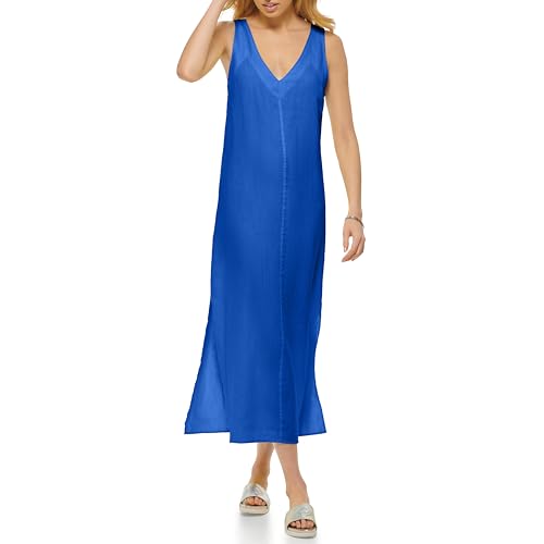DKNY Women's Lightweight Linen Maxi Dress