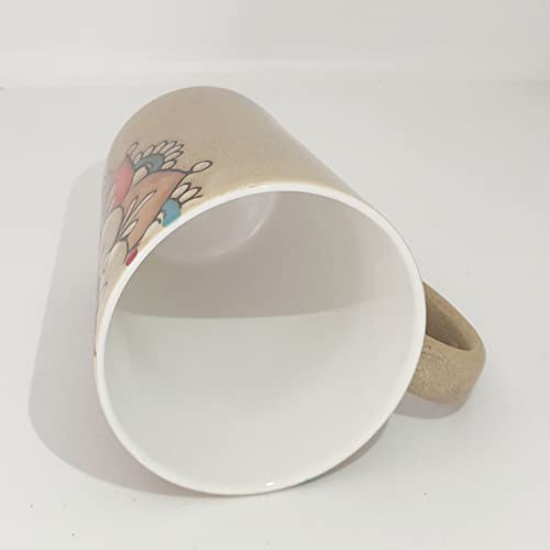 Xusmyzm Hand Painted Coffee Mugs 12.5Oz Multi Color Ceramic Cup With Lid, Fancy Coffee Mug Set Of 2 #TOP3