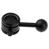 AMLESO Performance Aluminum Alloy Scuba Diving Dive Underwater Camera Torch Flashlight Holder Mount Ball Joint Arm Conncetor Bracket, Black, 35mm