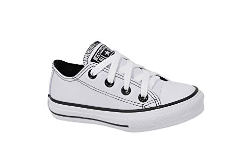 Tenis Infantil All Star Couro Converse Unissex Chuck Taylor (33, Branco)