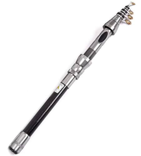 Maraehan Jackgold Collapsible Fishing Rod,Telescopic Fishing Rod,Ultralight Fishing Rod with Portable Retractable Handle, Stainless Steel Guides- Carbon Fiber Pocket Fishing Pole (4.9)
