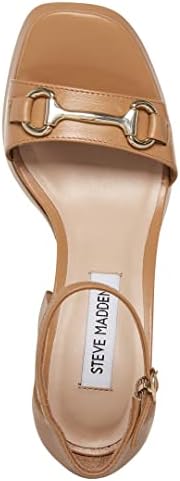 Steve Madden Women's Cienna Heeled Sandal, Tan Leather, 6.5 | Image 4