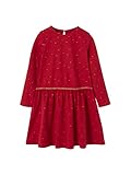 Vertbaudet Mädchen Kleid mit Glanzsternen Pack rot/Marine 146/152