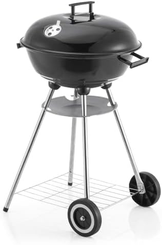 House of Home 45cm Kettle Charcoal BBQ Grill – Portable Round Barbecue with Lid, for Outdoor Cooking, Ash Catcher – Great for Parties, Camping Barbeque