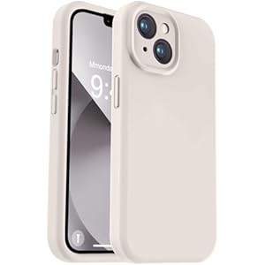 Vooii Compatible with iPhone 13 Case, Liquid Silicone Upgrade [Camera Protection] [Soft Anti-Scratch Microfiber Lining] Shockproof Phone Case for iPhone 13 6.1 inch – Stone